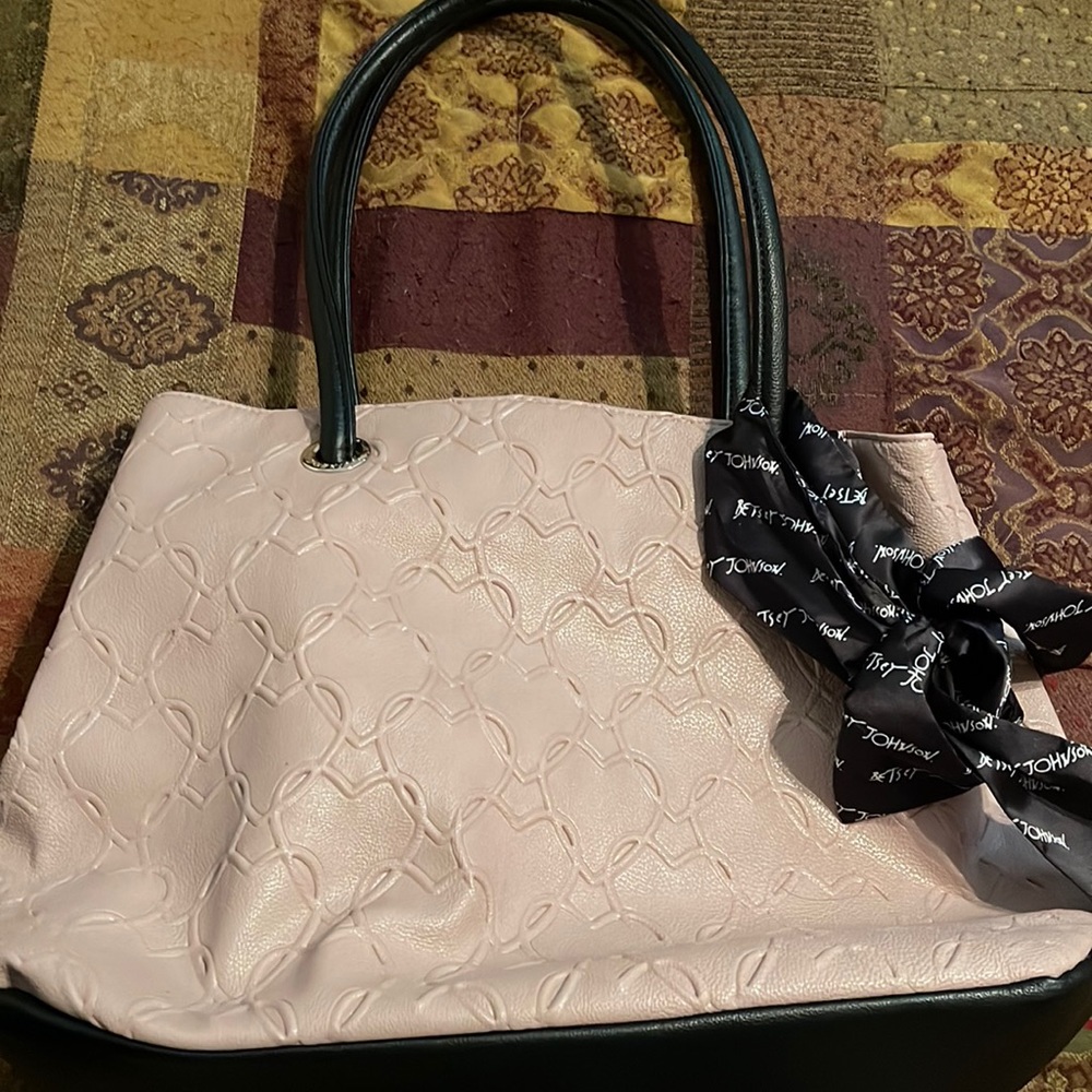 Large Betsey Johnson tote bag - SUPER CUTE - used only once!